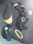  1girl animal_ears black_skin breasts buttjob cropped_legs dildo furry gen_2_pokemon highres live_for_the_funk nipples nude personification pokemon pussy_juice red_sclera solo tail umbreon yellow_eyes 