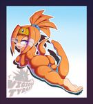  anthro barefoot blush breasts butt echidna eyelashes female half-closed_eyes happy looking_back lying nude on_floor on_stomach open_mouth presenting presenting_hindquarters sega smile solo sonic_(series) thick_thighs tikal_the_echidna tongue vicioustyrant 