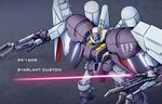  byalant_custom claws energy_blade energy_sword gundam gundam_unicorn lens_flare mecha motion_blur nakaaki_masashi no_humans science_fiction solo sword weapon 