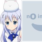  angora_rabbit animal blue_eyes blue_hair blush bunny gochuumon_wa_usagi_desu_ka? hair_ornament hairclip kafuu_chino long_hair mugen_ouka no_image peeking_out pixiv rabbit_house_uniform smile tippy_(gochiusa) x_hair_ornament 