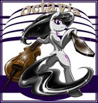  bow bow_tie cello cutie_mark equine female friendship_is_magic fur grey_fur hair hooves horse instrument long_hair looking_at_viewer mammal musical_instrument my_little_pony octavia_(mlp) pony pupupu6000 purple_eyes smile solo sparkles two_legs writing 