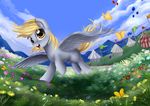  absurd_res derpy_hooves_(mlp) equine female feral friendship_is_magic happy hi_res horse mammal my_little_pony pegasus pony pridark smile solo wings 