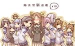  akigumo_(kantai_collection) amatsukaze_(kantai_collection) ame_(candycircle) bangs blonde_hair blue_eyes blue_hair brown_eyes brown_hair dress green_eyes grey_hair hair_ribbon hairband hamakaze_(kantai_collection) hatsukaze_(kantai_collection) kagerou_(kantai_collection) kantai_collection kuroshio_(kantai_collection) maikaze_(kantai_collection) multiple_girls pink_hair ribbon sailor_dress school_uniform serafuku shiranui_(kantai_collection) short_dress skirt tanikaze_(kantai_collection) twintails two_side_up yukikaze_(kantai_collection) 