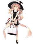  animalization bag blonde_hair bloomers bow braid broom broom_riding cat cross_eyed hair_bow hakurei_reimu hat hat_bow kirisame_marisa mary_janes shin_(new) shoes shopping_bag side_braid smile solo touhou underwear witch_hat yellow_eyes 