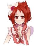  bad_id bad_pixiv_id bug butterfly cure_rouge flower hair_ornament insect magical_girl natsuki_rin precure red_eyes red_hair sasamaru_chimaki short_hair smile solo yes!_precure_5 yes!_precure_5_gogo! 