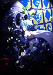  armor blue_hair bubble cape closed_eyes hair_ornament hairclip magical_girl mahou_shoujo_madoka_magica mahou_shoujo_madoka_magica_movie mesushirindaa miki_sayaka oktavia_von_seckendorff short_hair spoilers thighhighs witch_(madoka_magica) zettai_ryouiki 