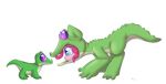  alasou alligator alpha_channel blue_eyes costume duo equine female friendship_is_magic gummy_(mlp) hair male mammal my_little_pony pink_hair pinkie_pie_(mlp) plain_background purple_eyes reptile scalie transparent_background 