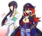  black_hair blue_eyes breasts creator_connection goggles image_sample kill_la_kill kiryuuin_satsuki long_hair matoi_ryuuko md5_mismatch multicolored_hair multiple_girls pixiv_sample pokira short_hair tengen_toppa_gurren_lagann 