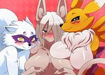  :3 alopex anthro big_breasts black_sclera blue_eyes blush breast_squish breasts burmecian canine chest_tuft claws cleavage clothed clothing digimon female final_fantasy final_fantasy_ix fox freya_crescent fur grey_eyes group hair half-closed_eyes hanging_breasts happy hi_res lesbian long_ears long_hair looking_at_viewer mammal mane nude rat renamon rodent smile sssonic2 teenage_mutant_ninja_turtles tuft video_games yellow_eyes 
