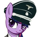  equine feral friendship_is_magic hat horse mammal military my_little_pony nazi plain_background pony purple_eyes solo twilight_sparkle_(mlp) uniform white_background 