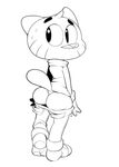  cat cub cute feline gumball_watterson male mammal solo stickypad the_amazing_world_of_gumball undressing young 