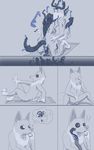  anthro bashfulsprite blue_cum canine goldi gore horror mammal nightmare_fuel tentacles transformation urethral urethral_penetration were werewolf 