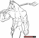  equine furronika horse male mammal nude pitchfork solo 