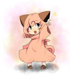  animal_ears clefairy gen_1_pokemon loggy personification pink_hair pokemon short_hair simple_background solo tail white_background 
