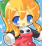  blonde_hair blue_eyes capcom chibi lowres ribbon rockman rockman_(classic) roll 