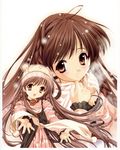  artist_request braid brown_eyes brown_hair highres karen_(sister_princess) scan scarf sister_princess 