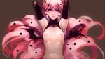  breasts elbow_gloves gloves na_young_lee nipples original pink_hair purple_eyes short_hair small_breasts solo wings 
