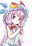  bare_shoulders bow braid crescent crescent_hair_ornament hair_bow hair_ornament hat hat_bow lingerie long_hair mayuge_inu negligee patchouli_knowledge purple_eyes purple_hair sleeveless solo touhou underwear very_long_hair 