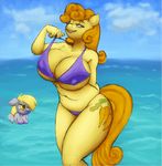  animated anthro anthrofied big_breasts bikini breasts carrot_top_(mlp) chubby cleavage clothed clothing cloud cutie_mark derp_eyes derpy_hooves_(mlp) duo equine female friendship_is_magic hair horse huge_breasts kevinsano mammal muh-arts my_little_pony navel nipples pegasus pony standing swimsuit under_boob voluptuous water wings 