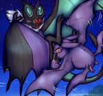  annoying_watermark bat blush crobat female feral lesbian licking mammal meep. nintendo noivern pok&#233;mon pok&eacute;mon pussy smile tongue video_games watermark wings 