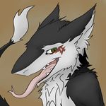  bust fuzzywuff head_shot male markings sergal solo teeth tongue 