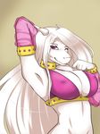  breasts dragon eyes_closed female hair horn linhthasack looking_at_viewer male one_eye_closed purple_eyes sha&#039;ra_(fariday) sha'ra_(fariday) solo white_hair white_skin wink 