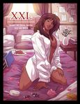  bed clothing comic cover dark_skin english_text female flower human mammal open_shirt pillow shirt solo text tj_(gothicskunk) vase wfa 