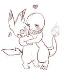  ambiguous_gender charmander eroborus kissing nintendo pikachu pok&eacute;mon video_games 
