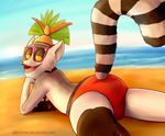  beach eyewear glasses king_julien lemur madagascar male mammal primate raccoon seaside solo speedo swimsuit 