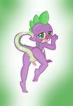  anthro anus back_turned blue_eyes blush clothed clothing datphotoshopdoeee! dragon edit embarrassed fangs feral friendship_is_magic green_eyes looking_at_viewer looking_back male my_little_pony open_mouth penis plain_background pose purple_scales pyruvate raised_tail slit_pupils solo spike_(mlp) spines teeth tongue transparent_background 
