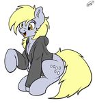  alpha_channel blonde_hair clothing colored cutie_mark derp_eyes derpy_hooves_(mlp) equine female feral friendship_is_magic fur grey_fur hair hoodie horse mammal my_little_pony open_mouth plain_background pony skipsy solo tongue transparent_background venezolanbrony yellow_eyes 