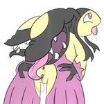 anoddscot anthro anus autocunnilingus black_hair clothing cunnilingus female gemale hair licking long_tongue masturbation mawile mega_evolution mega_mawile nintendo oral oral_sex pink_eyes plain_background pok&#233;mon pok&eacute;mon presenting purple_skin pussy pussy_juice saliva saliva_string sex solo spread_pussy spreading standing tongue tongue_out torn_clothing vaginal video_games white_background yellow_skin 