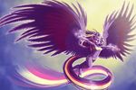  anthro anthrofied clothing cutie_mark equine female flying friendship_is_magic glowing glowing_eyes hair horn magic mammal multi-colored_hair my_little_pony navel purple_hair purple_skin pusspuss solo twilight_sparkle_(mlp) white_eyes winged_unicorn wings 