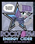  bangs belt blue_eye boulder_(mlp) camo dialog earth_pony english_text equine eyeshadow female friendship_is_magic hair horse looking_at_viewer makeup mammal maud_pie_(mlp) my_little_pony pixelkitties pony poster purple_hair rock solo speech_balloon star text 