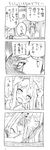  1girl 4koma bags_under_eyes blush car comic cool-kyou_shinja danna_ga_nani_wo_itte_iru_ka_wakaranai_ken glasses greyscale ground_vehicle kotatsu long_hair monochrome motor_vehicle musical_note partially_translated paw_pose profile seatbelt sketch table translated translation_request tsunashi_hajime tsunashi_kaoru 