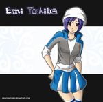  blue blue_hair dance_dance_revolution dancing hat lowres purple_hair short_hair skirt toshiba_emi 