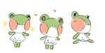  amphibian animal_crossing blush brown_eyes eyes_closed female frog lily_(animal_crossing) nintendo solo video_games 