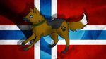  collar dog feral fur german_shepherd male mammal max_(max_shepherd) norway norwegian_flag pawprint solo soluxe_vitaelli tattoo 