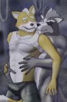  anthro blush bulge canine clothed clothing duo fox fox_mccloud grope male male/male mammal muscular muscular_male nintendo nipples nude partially_clothed spikysketches star_fox undressing video_games wolf wolf_o&#039;donnell 