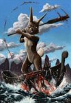  anthro badger beating boat crimsonmagpie death drowning gore lagomorph mammal mustelid rabbit scene sky violence water 