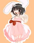  animal_ears black_hair bunny_ears highres inaba_tewi inaho_(inaho777) jewelry pendant red_eyes short_hair sleeveless solo touhou 