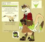  clothing male mammal model_sheet muttmonster necklace shirt shorts solo tongue wings 