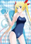  bad_id bad_pixiv_id blonde_hair blue_eyes competition_school_swimsuit kirisaki_chitoge long_hair nisekoi one-piece_swimsuit school_swimsuit swimsuit twintails v wanco 