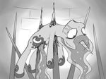  bone crying dead_eyes death equine execution fearingfun female friendship_is_magic gore horn horse impalement mammal monochrome mutilation my_little_pony pit princess_luna_(mlp) pungee_pit solo winged_unicorn wings 