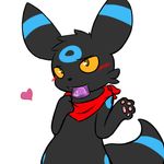  &lt;3 bargglesnatch-x1 black_fur blush condom condom_in_mouth eeveelution fur looking_at_viewer male mammal nintendo plain_background pok&#233;mon pok&eacute;mon scarf solo umbreon video_games 