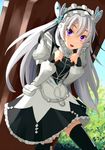  chaika_trabant coffin hairband hitsugi_no_chaika lolita_hairband long_hair okosan_(pixiv) purple_eyes solo white_hair 