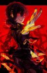  bad_id bad_pixiv_id black_hair dark_konoha dark_persona headphones kagerou_project konoha_(kagerou_project) long_hair red_eyes short_ponytail smirk snake yasiromann 