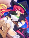  hat long_hair original red_eyes red_hair roshin solo thighhighs witch_hat 