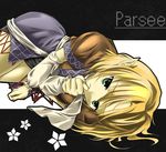  bad_id bad_pixiv_id blonde_hair green_eyes lying mizuhashi_parsee on_side pointy_ears short_hair solo touhou yasojima_nejiro 