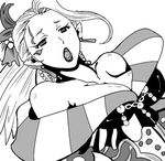  artist_request breasts cefca_palazzo final_fantasy final_fantasy_vi genderswap genderswap_(mtf) greyscale large_breasts lipstick long_hair lowres makeup monochrome pointy_ears solo 